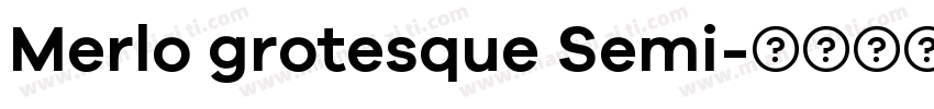 Merlo grotesque Semi字体转换
